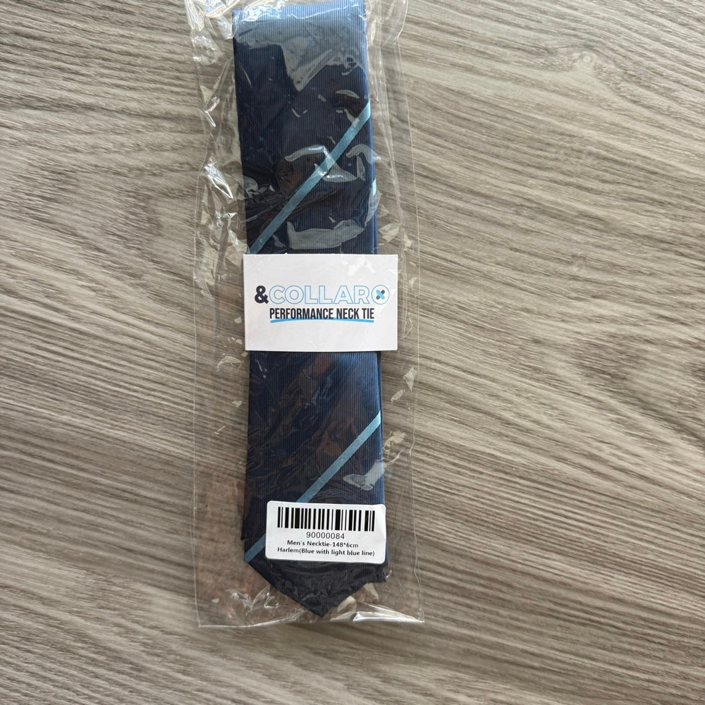 Men's & Collar Blue Performance Neck Tie One Size